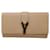 Autre Marque Yves Saint Laurent Dark Beige Textured Calfskin Classic Tortoise Y Ligne Clutch Leather  ref.1370827