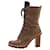 Prada Sport Brown Suede Block Heel Lace Up Mid Calf Boots Size 37.5  ref.1370894