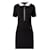 LOUIS VUITTON DRESS Technical Jersey Peter Pan Collar Dress size 34 Black White Polyamide  ref.1370953