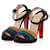 CHRISTIAN LOUBOUTIN Sandales T.EU 38,5 Cuir Multicolore  ref.1371012