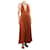 Autre Marque Brown halterneck side split maxi dress - size UK 8  ref.1371119