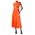 Roksanda Orange sleeveless plisse midi dress - size UK 4 Cotton  ref.1371135
