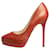 Jimmy Choo Brown snakeskin platform heels - size EU 35 Leather  ref.1371143
