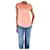 Balmain Pink buttoned printed t-shirt - size UK 6 Cotton  ref.1371145