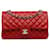 Solapa con forro de piel de cordero clásico mediano rojo Chanel Roja Cuero  ref.1371867