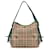 Bolso tote Canterbury a cuadros Haymarket marrón de Burberry Castaño Beige Turquesa Cuero Lienzo Becerro Paño  ref.1371872