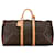 Louis Vuitton Brown Monogram Keepall 55 Leather Cloth  ref.1371902