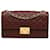 Aba de pele de cordeiro acolchoada Chanel Red CC Vermelho Bordeaux Couro  ref.1371912