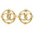 Chanel Gold CC Clip On Earrings Golden Metal Gold-plated  ref.1371915