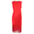 Stella Mc Cartney Vestido midi con flecos de Stella McCartney en acetato rojo Roja Fibra de celulosa  ref.1371976