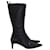 Gucci – Stiefel mit niedriger Ferse und spitzer Spitze aus schwarzem Leder  ref.1371989