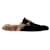 Gucci Princetown Hausschuhe aus schwarzem Samt mit Shearling-Futter und Horsebit-Detail  ref.1371994