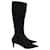 Prada – Stiefel mit niedriger Ferse und spitzer Spitze aus schwarzem Wildleder Schweden  ref.1372010