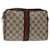 GUCCI GG Supreme Web Sherry Line Clutch Bag PVC Beige 63 01 012 Auth yk12088  ref.1372160