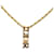 Dior Gold Logo Faux Pearl Pendant Necklace Golden Metal Gold-plated  ref.1372347