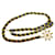 Cinto Chanel de coleção Preto Dourado Couro Banhado a ouro  ref.1372424
