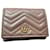 Gucci Carteira Marmont Bege Couro  ref.1372594
