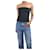 Khaite Black strapless corset top - size UK 6 Cotton  ref.1372760