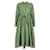 Alexander McQueen Gathered Waist Military Dress Green Cotton  ref.1372797