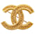 Chanel Gold CC Brosche Golden Metall Vergoldet  ref.1372864