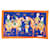 Hermès DRAP DE PLAGE HERMES INDIENS SUR CHEVAL SERVIETTE DE BAIN 150 X 95 CM EN COTON Orange  ref.1372922