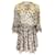 Autre Marque Abito in chiffon di seta a maniche lunghe con stampa leopardata beige Multi Elliana di Anine Bing  ref.1374410