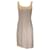 Autre Marque Tom and Linda Platt Taupe Bead Embellished Sleeveless Chiffon Dress Beige Silk  ref.1374416