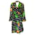 Autre Marque Caroline Constas Mini-robe en soie Olivia noire multi Multicolore  ref.1374419