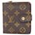 Louis Vuitton Compact zip Brown Cloth  ref.1374598
