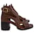 Chloé  Gaile Cut-Out Sandals in Brown Leather  ref.1374842