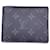 Louis Vuitton Portefeuille à deux volets en toile Monogram Eclipse Noir  ref.1374893