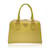 Prada Bolso con asa superior con marco de cuero Saffiano Lux amarillo BL0808  ref.1374894