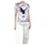 Balmain T-shirt blanc imprimé graphique - taille UK 8 Coton  ref.1374923