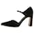 Céline Black velvet pointed toe heels - size EU 38.5  ref.1374948