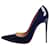 Christian Louboutin Navy patent pointed toe heels - size EU 41.5 (UK 8.5) Navy blue Leather  ref.1374950