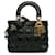 Dior Black Small Crinkled Patent Cannage Lucky Badges My Lady Dior Nero Pelle Pelle verniciata  ref.1375032