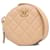 Bolso de mano redondo con perlas y cadena en piel de becerro acolchada de Chanel Brown Castaño Cuero  ref.1375034