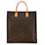 Louis Vuitton Brown Monogramm Sac Plat Braun Leder Leinwand  ref.1375046