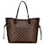 Louis Vuitton Brown Damier Ebene Neverfull MM Leather Cloth Pony-style calfskin  ref.1375057