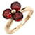 & Other Stories [LuxUness] 18k Gold Garnet Flower Ring Metal Ring in Good condition  ref.1375127