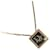 Dior Logo Rhinestone Plate Pendant Necklace Metal Necklace in Good condition  ref.1375140
