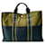 Toto Bag Hermès HERMES Sac cabas coton Toto kaki et noir canvas GM / TBE  ref.1375508