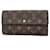 Louis Vuitton Porte Monnaie Credit Brown Cloth  ref.1375622