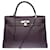 Hermès HERMES Kelly 35 Bag in Purple Leather - 101889  ref.1375660