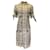 Autre Marque Altuzarra Taupe Multi Snakeskin Print Button-down Silk Shirtdress Beige  ref.1375686