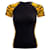 Autre Marque Versace Camiseta Stretch Preta / Dourada com Logotipo Preto Sintético  ref.1375689