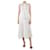 Autre Marque Cream sleeveless printed neck-tie midi dress - size UK 14 Silk  ref.1376073
