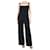 Autre Marque Schwarzer Jumpsuit mit eckigem Ausschnitt – Größe UK 12 Viskose Acetat  ref.1376090