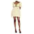 Ganni Gelbes Jacquard-Minikleid mit Blumenmuster – Größe UK 8 Polyester  ref.1376106
