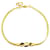 Dior Gold Logo Charm Armband Golden Metall Vergoldet  ref.1376174